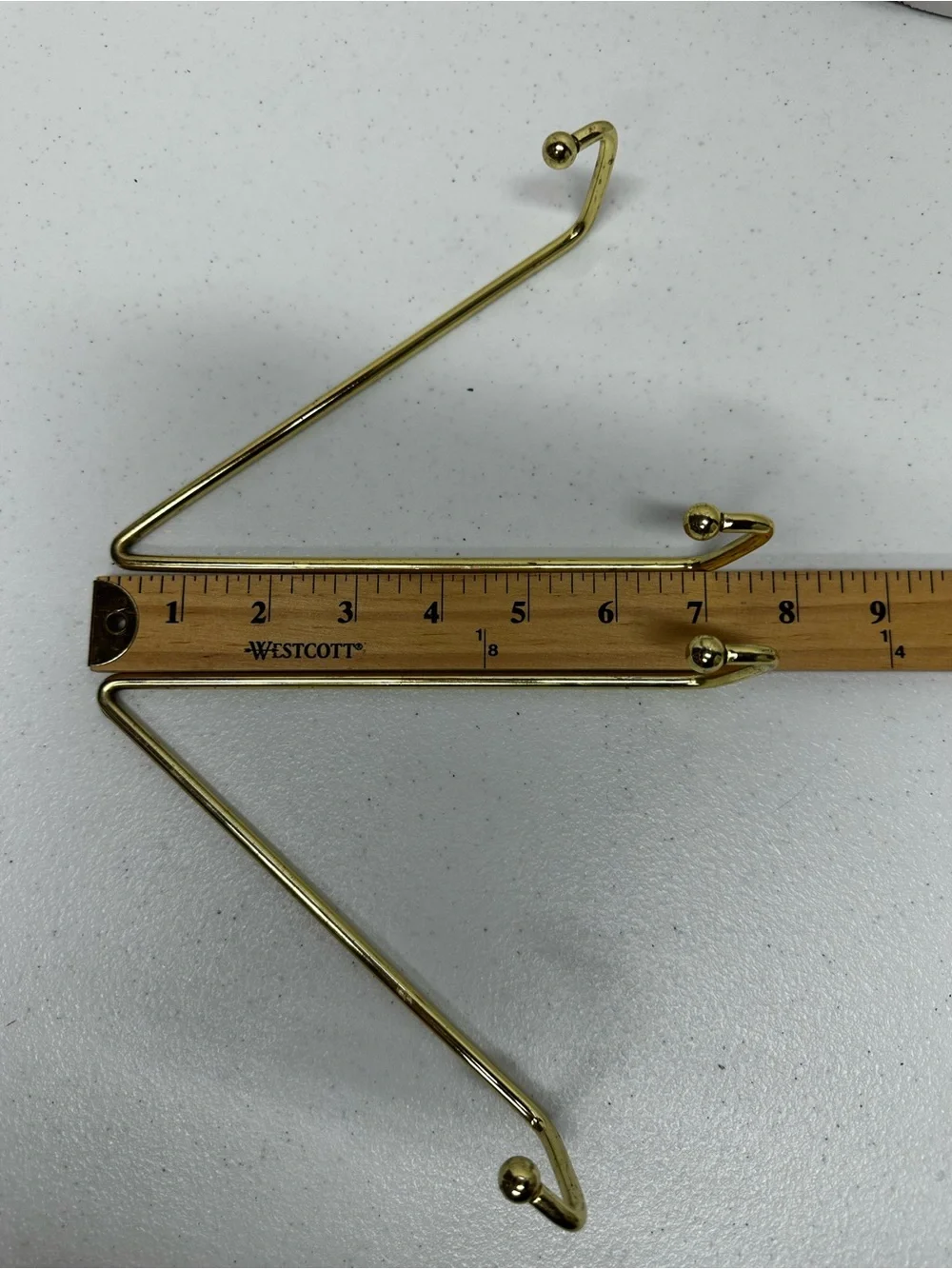 Vintage Gold Tone Wall Mount Plate Display Holders Hangers Set of 2